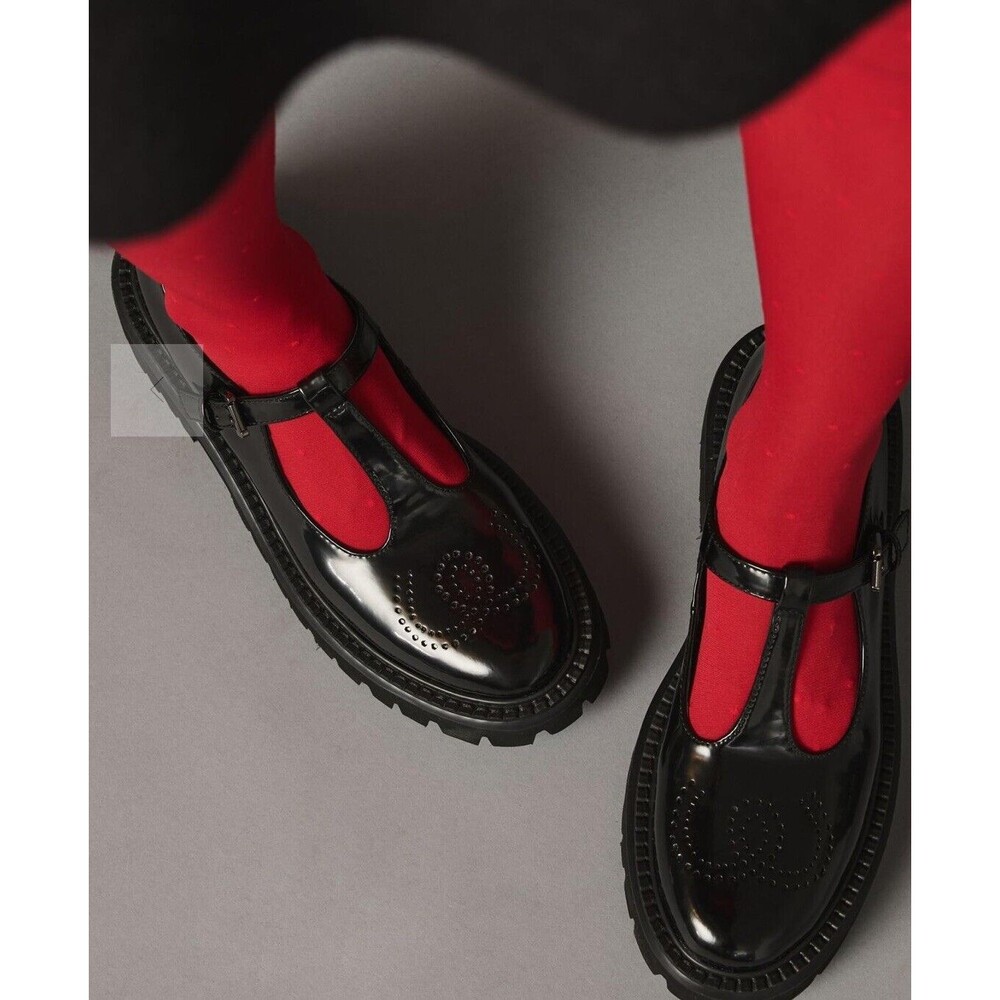 Black T-Strap Women's Shoes